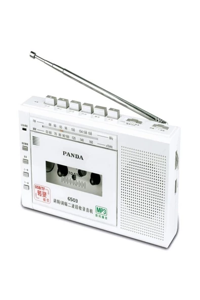 ULTRATEKNO Panda 6503 25W Kaset Çalar Radyo USB/TF  Kaydedici Bant Mikrofon Çok Fonksiyonlu Müzik Çalar - 8