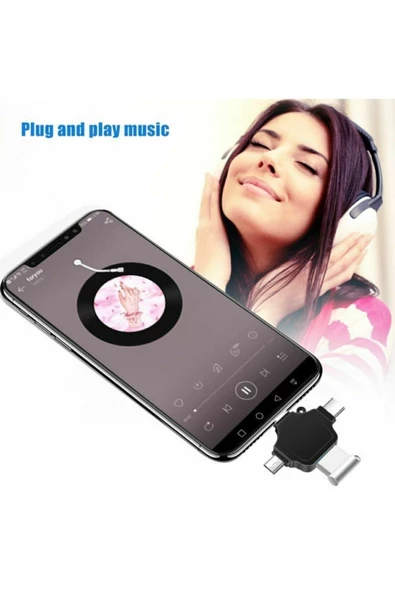 ULTRATEKNO Iphone Type-c Micro Usb 3in1 Usb 3.0 Dişi Mouse Flash Otg Adaptör 3in1 Otg - 7