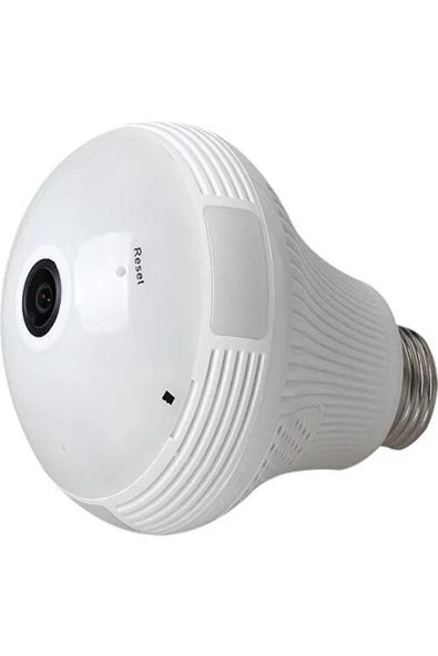 ULTRATEKNO Gerçek 1080P FHD Ampul Kamera Balık Gözü Lens 360° Panoramik Ev Güvenlik Kamerası + 32GB Hafıza Kart - 2