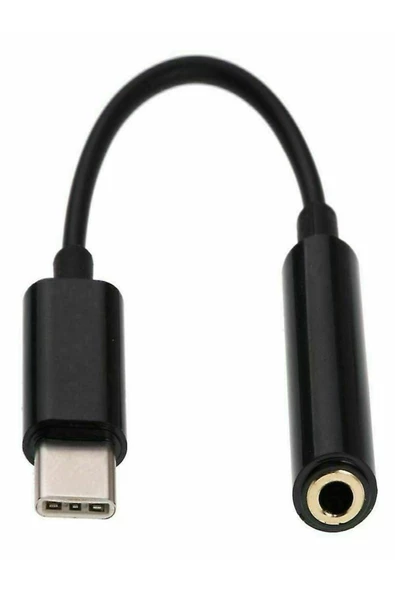 ULTRATEKNO Type-C To Aux 3.5mm Kulaklık Çevirici Dönüştürücü Adaptör Usb-C Adaptör 1.Kalite Siyah - 3