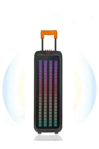 ULTRATEKNO Taşınabilir Büyük Boy RGB Bluetooth Kablosuz Mikrofonlu Parti Hoparlör Karaoke Set - 7
