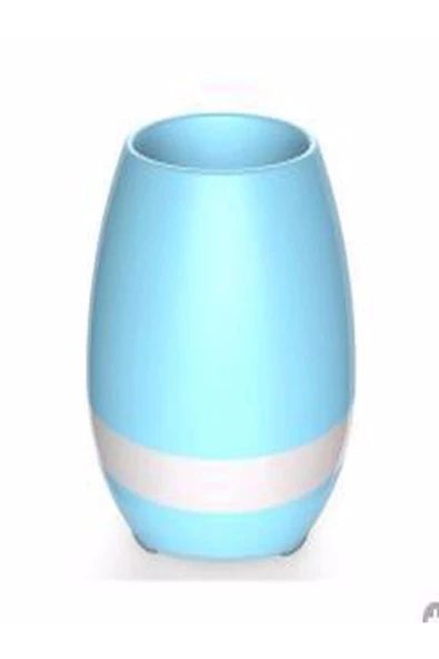 ULTRATEKNO Akıllı Saksı Bluetooth Hoparlör Dokunmatik Işıklı Gece Lambası Mp3 Çalar(MAVİ) - 3