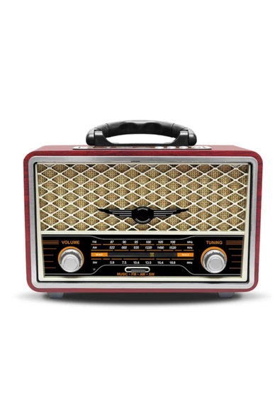 ULTRATEKNO Retro Nostaljik Radyo Bluetooth Hoparlör Usb Tf Aux Bt5.0 Versiyon Ut-156bt - 3