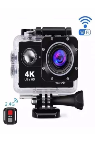 ULTRATEKNO Kask Kamerası 170 Derece 16 Mp 4k Ultra Hd Wifi Aksiyon Kamerası Kumandalı Kamera - 2