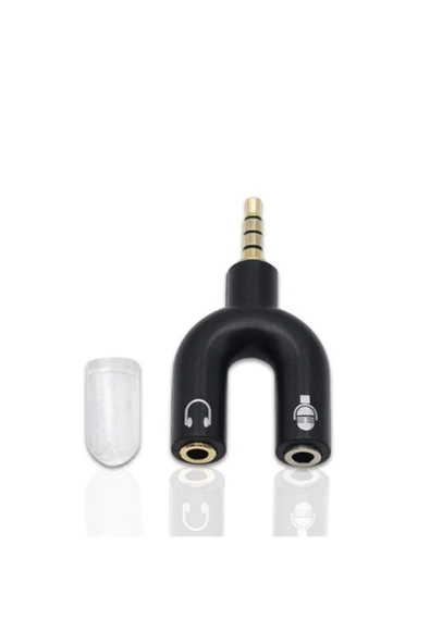 ULTRATEKNO Stereo 3.5mm Aux Cep Telefonu Kulaklık Ve Mikrofon Ayırıcı Y Tip - 3