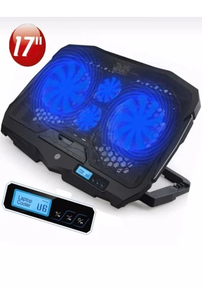 ULTRATEKNO Fns-9999b 4 Adet Fanlı Ledli Lcd Kontrol Panelli Pro Standlı Notebook Soğutucu
