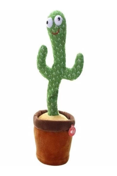 ULTRATEKNO Konuşan Dans Eden Kaktüs Müzikli Işıklı Saksı Peluş Oyuncak - Cactus Toy - Dansçı Kaktüs