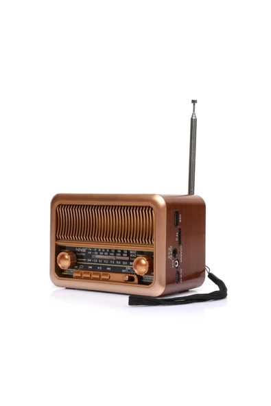 NNS Taşınabilir Nostaljik Radyo Bluetooth Tf Kart Usb Destekli Mp3 Çalar Hoparlör Ns-3315bt - 2
