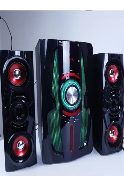 ULTRATEKNO 6,5" + 3"x2 Süper Bass Usb Sd Kart Bluetooth Hoparlör Kumandalı 60 Watt 2+1 Ses Sistemi - 5