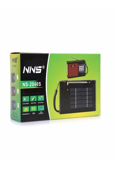 NNS Deprem Çantasına Uygun Taşınabilir Solar Radyo Bt Usb Tf Aux Destekli El Fenerli Acil Durum Radyosu - 4
