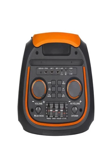 ULTRATEKNO Taşınabilir Büyük Boy RGB Bluetooth Kablosuz Mikrofonlu Parti Hoparlör Karaoke Set - 2