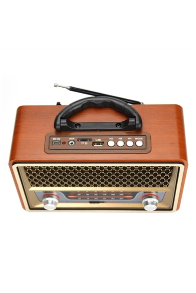ULTRATEKNO Nostaljik Görünümlü Ahşap Radyo Bluetooth Hoparlör Fm Usb Tf Bt5.0 Ut-157bt - 4