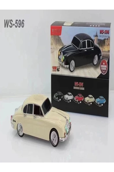 ULTRATEKNO WS-596BT 1967 Model Jaguar Mark 2 10W Bluetooth Hoparlör Fm Radyo USB Tf Aux Destekli Speaker - 3