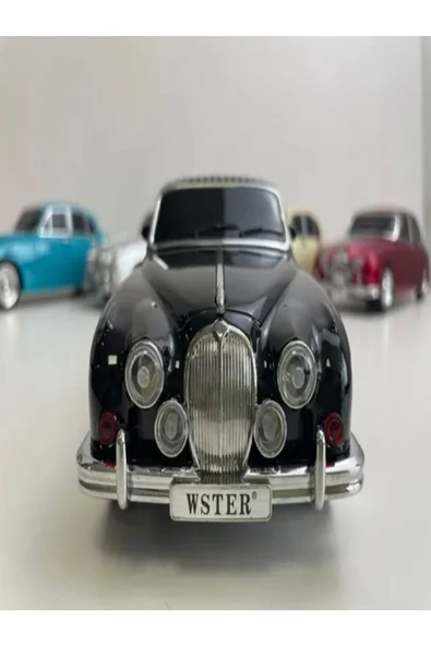 ULTRATEKNO WS-596BT 1967 Model Jaguar Mark 2 10W Bluetooth Hoparlör Fm Radyo USB Tf Aux Destekli Speaker - Resim 4