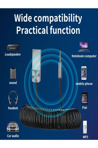 ULTRATEKNO Usb Wireless Bluetooth Araç Kiti Hifi Stereo Ses Alıcısı Aux 3.5mm Jack Adaptörü Bluetooth 5.0 - 6