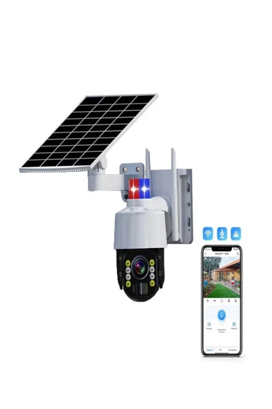 ULTRATEKNO CMR46 Güneş Panelli Sim Kart İle Çalışan 4G+ Wi-Fi 5MP Outdoor Dış Mekan Güvenlik Kamerası - 6