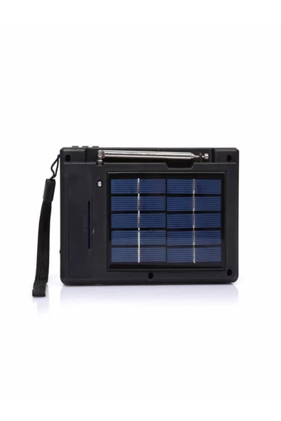 NNS Deprem Çantasına Uygun Taşınabilir Solar Radyo Bt Usb Tf Aux Destekli El Fenerli Acil Durum Radyosu - 6