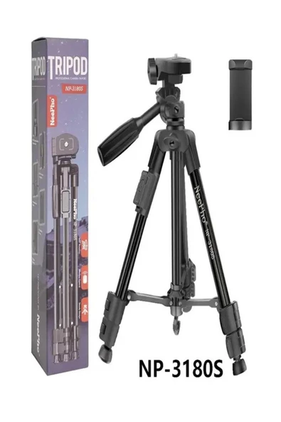 NEEPHO NP-3180S 129 Cm Tripod Bluetooth Kumandalı Profesyonel Telefon Kamera Tutucu Çantalı Tripod