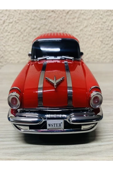 ULTRATEKNO Nostaljik Pontiac Araba 1955 Model Bluetooth Hoparlör Fm Radyo USB Tf Aux Destekli Speaker - 7