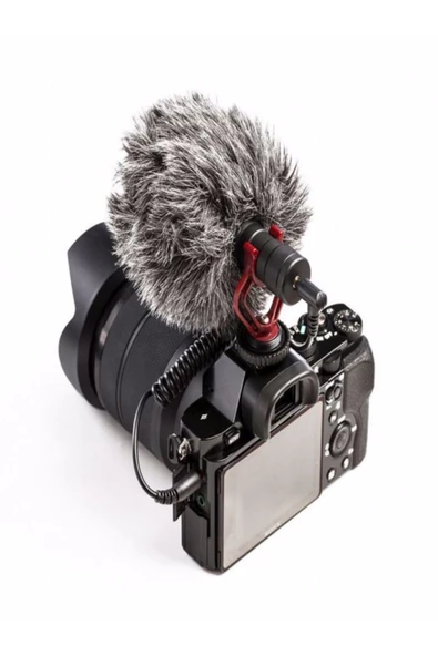 ULTRATEKNO Dslr Video Fotoğraf Makinesi Kamera Üstü Shotgun Mikrofon + Tüylü Sünger - 2
