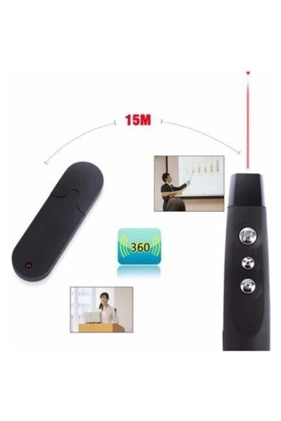 ULTRATEKNO Laser Pointer Kablosuz  Uyumlu    Lazer Sunum Kumandası - 2