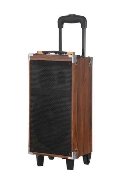 ULTRATEKNO B-Q12 50 Watt Süper Bass Valiz Hoparlör Kablosuz Mikrofonlu Bluetooth Hoparlör Karaoke Sistemi 12" - 7