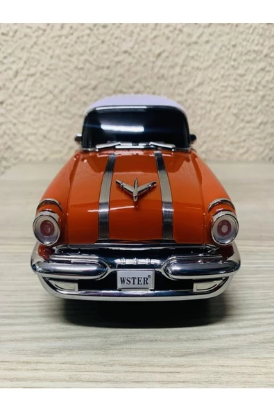 ULTRATEKNO Nostaljik Pontiac Araba 1955 Model Bluetooth Hoparlör Fm Radyo USB Tf Aux Destekli Speaker - 6