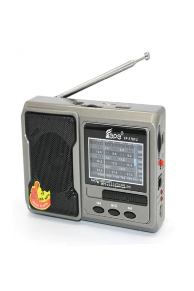 BAYINDIRELEKTRONİK Cep Radyosu Deprem Çantasına Uygun Taşınabilir Radyolu Bluetoothlu Şarjlı Cep Radyosu + El Feneri - 6