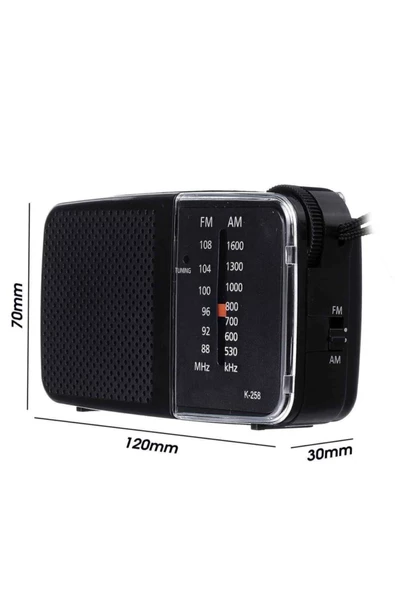 Knstar Taşınabilir Cep Radyosu  K-258 - 7