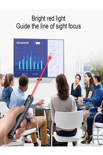 Targus Şarjlı Dijital Göstergeli Lazer Sunum Kumandası Kablosuz Sunum Kalemi Presenter - 8