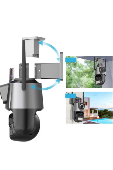ULTRATEKNO CMR7 8MP PTZ Dış Mekan Full Hd Wifi Kamera Su Geçirmez Hareket Sensörlü Gece Görüşlü IP Kamera - 4