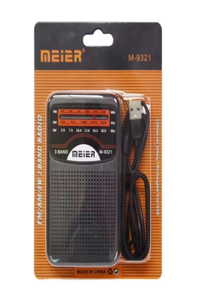 ULTRATEKNO M-9321 Şarjlı FM AM SW 3 Bandlı Cep Radyosu - Deprem Çantasına Uygun - 5
