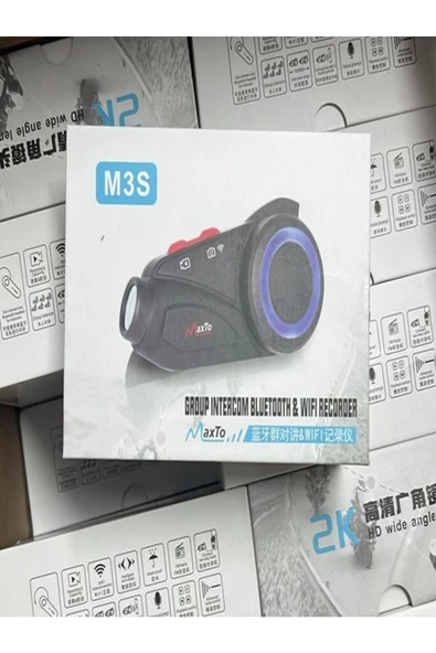 ULTRATEKNO Maxto M3S Serisi 2k Fhd 1440P Kameralı Intercom Motosiklet Kask İntercom Uyumlu - 6
