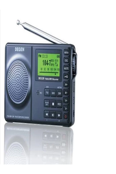Degen DE-1129 FM Stereo/AM/SW DSP ATS 4GB MP3 Çalar Dijital Kaydedici Taşınabilir Çok Fonksiyonlu Radyo - 2
