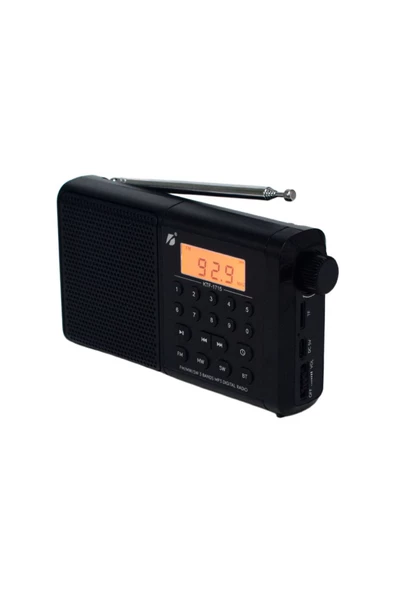 ULTRATEKNO Dijital Ekranlı Saatli Manuel Kanal Arama & Kayıt Özellikli FM Radyo Bluetooth Hoparlör - 5