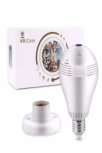 BAYINDIRELEKTRONİK Panoramik 360° Ampul Kamera E27 Duy Girişli LED WiFi IP Kamera V380 PRO Türkçe Uygulamalı - 6