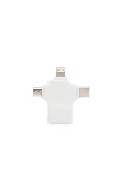 Kensa Iphone Type-c Micro Usb 3in1 Usb 3.0 Dişi Mouse Flash Otg Adaptör 3in1 Otg