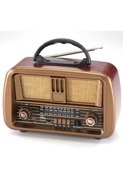 ULTRATEKNO Nostaljik Ahşap Radyo Bluetootlu Usb Sd Mp3 Ns-8068bt