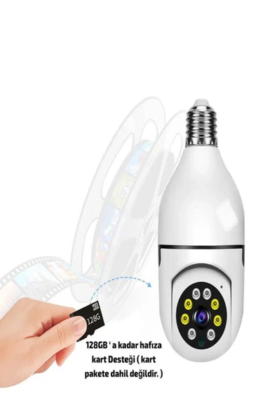 BAYINDIRELEKTRONİK Yoosee Uygulaması ile Çalışan 1080P Ampul Güvenlik Kamerası IR Gece Görüş Ve Hareket Algılama - 6