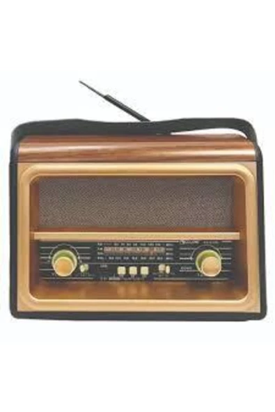 ULTRATEKNO Gerçek Ahşap Eskitme Nostaljik Radyo Usb Tf Bt Fm Radyo Bluetooth Ses Sistemi - 2