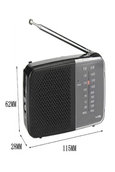 ULTRATEKNO Radyo Pilli Cep Radyosu Fm-am Güçlü Çekim Kaliteli Kulaklık Girişi Olan El-cep-deprem Çantası Radyo - Resim 2