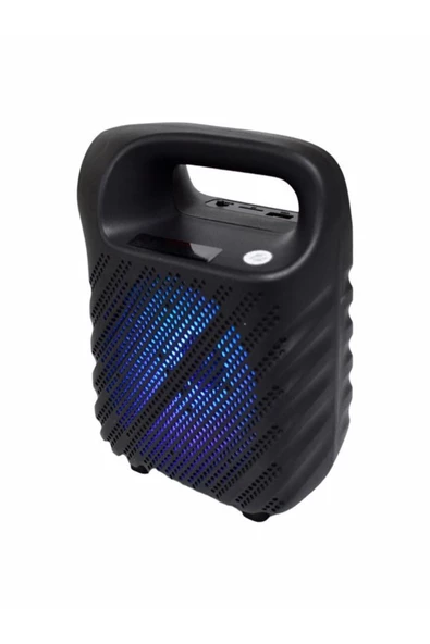 ULTRATEKNO Işıklı 4" Taşınabilir Bluetooth Hoparlör El Fenerli Fm Radyo Usb/tf/aux Destekli Speaker - 3
