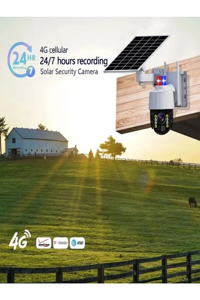 ULTRATEKNO CMR46 Güneş Panelli Sim Kart İle Çalışan 4G+ Wi-Fi 5MP Outdoor Dış Mekan Güvenlik Kamerası - 7