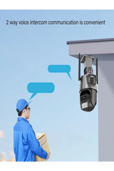 ULTRATEKNO CMR7 8MP PTZ Dış Mekan Full Hd Wifi Kamera Su Geçirmez Hareket Sensörlü Gece Görüşlü IP Kamera - 5