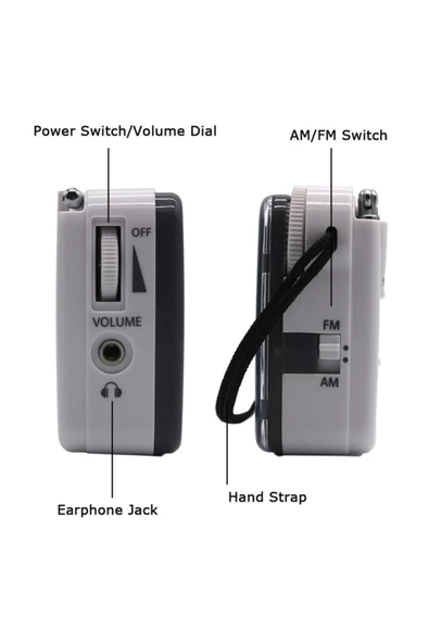 Knstar Radyo Pilli Cep Radyosu Fm-am Güçlü Çekim Kaliteli Kulaklık Girişi Olan El-cep-deprem Çantası Radyo - 4