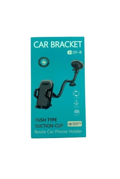 ULTRATEKNO Y09-r Flexible Ultra Güçlü Akrobat 360° Dönebilen Araç Içi Telefon Tutucu Vantuzlu 4.5-7" - 4