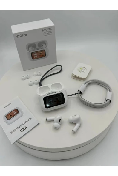 ULTRATEKNO V20 Pro Earphone 2.Nesil Aplikasyonlu ANC/ENC DOKUNMATİK EKRANLI Bluetooth Kulaklık - 2