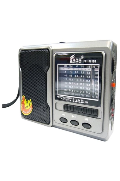 BAYINDIRELEKTRONİK Cep Radyosu Deprem Çantasına Uygun Taşınabilir Radyolu Bluetoothlu Şarjlı Cep Radyosu + El Feneri - 7