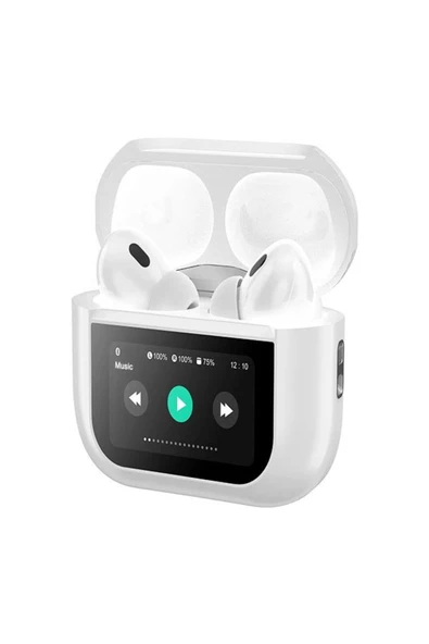 ULTRATEKNO V20 Pro Earphone 2.Nesil Aplikasyonlu ANC/ENC DOKUNMATİK EKRANLI Bluetooth Kulaklık - 6