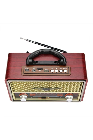 ULTRATEKNO Retro Nostaljik Radyo Bluetooth Hoparlör Usb Tf Aux Bt5.0 Versiyon Ut-156bt - 5